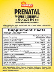 Sundance Prenatal bottle front view shows convenient daily capsule design.