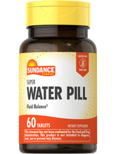 Sundance Water Pills bottle pour for easy daily dosing and hydration routine