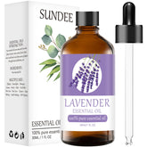 Sundee lavender oil bottle with dropper for easy diffusion and aroma