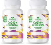 Sundhed Natural CoQ10 bottle pour showing capsules for energy support in daily activities.
