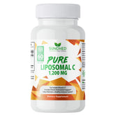 Sundhed Natural Pure Liposomal Vitamin C 1200mg bottle highlighting absorption potential