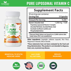 Sundhed Natural vitamin C bottle on white background for daily use