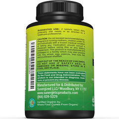 Sunergetic greens ingredients with fruits and veggies for nutrient boost