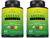 Sunergetic Premium Greens Tablets front pack with USDA Organic seal for daily support