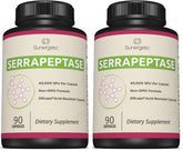 Sunergetic Serrapeptase bottle front view for daily enzyme support.