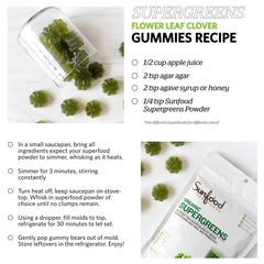 Sunfood Supergreens blended into a smoothie for a nutrient-dense boost.