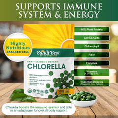Sunlit Best chlorella 1000-count bulk bag for greens