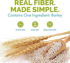 Sunny Boy Cerabeta powder ingredients panel highlighting natural barley beta-glucan for daily fiber.