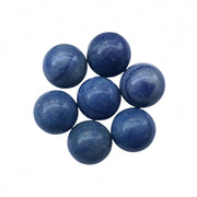Sunshcat Blue Aventurine balls, 20mm, seven-piece set for home Feng Shui decoration.