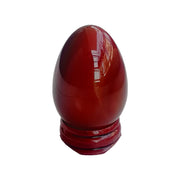 Sunshcat Carnelian Egg with Stand for meditation and balance.