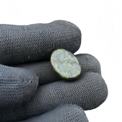 Sunshcat Dragon Blood Jasper un-drilled flatback side ready for setting in designs