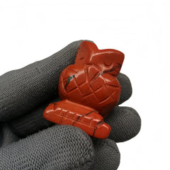 Sunshcat hand-carved owl with jasper patterns suitable for desk decor and mindfulness