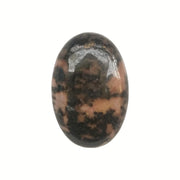 Sunshcat natural rhodonite mini oval palm stone for calming massage and energy balance