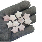 Sunshcat Rose Quartz star-shaped stone for meditation and DIY jewelry.