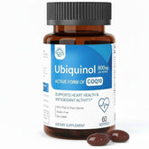 Sunshine & Rain Ubiquinol 600mg bottle showing high-absorption CoQ10 for cellular energy.