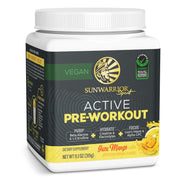 Sunwarrior Active Pre-Workout bottle front view for convenient pre-workout energy