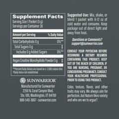 Sunwarrior Creatine micronized powder with scoop for easy mixing.