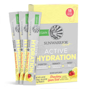 Sunwarrior electrolyte powder strawberry lemon twist for on-the-go hydration