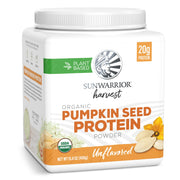 Sunwarrior Organic Pumpkin Seed Protein Bottle offers convenient smoothie-ready protein.