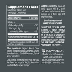 Sunwarrior Raspberry Active Creatine Stick Pack side view highlights convenient dosing for workouts.