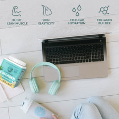 Sunwarrior vanilla shake poured into glass showing smooth texture.