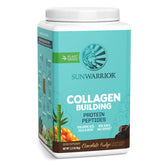 Sunwarrior vegan collagen protein powder chocolate bottle for plant-based protein boost