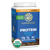 Sunwarrior Warrior Blend chocolate bottle for an active lifestyle.