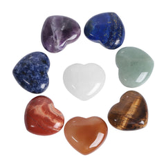 SUNYIK 8-stone heart set close-up showing natural color variation for mindful relaxation