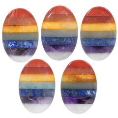 SUNYIK chakra multi-crystal stone in hand for relaxation and focus