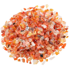 SUNYIK Crushed carnelian chip stones 0.1 to 0.5 inches for DIY projects