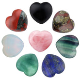 SUNYIK crystal heart set with eight stones, vivid veins, ideal for calming mindfulness
