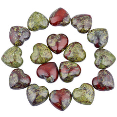 SUNYIK dragon blood jasper puff heart close-up for meditation and focus.