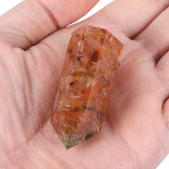 SUNYIK hexagonal faceted crystal wand supports chakra work and calm focus.