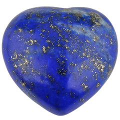 SUNYIK Lapis Lazuli puff heart closeup, promotes calm and clarity.