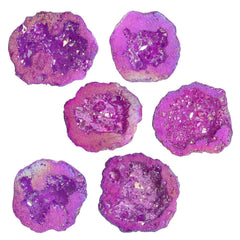 SUNYIK rainbow quartz geode cluster enhances focal points in home offices