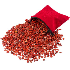 SUNYIK red jasper pillow cover with chakra embroidery for meditation display.