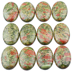 SUNYIK Unakite energy stone ideal for Reiki practice and mindful breathing sessions.