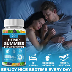 SUOOCH Hemp Gummies fruit flavors close-up; delicious chewable daily option.