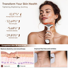 SUPDESIR Aurora LED light therapy image demonstrates red, yellow, orange tones for glow