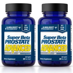 SUPER BETA PROSTATE Advanced bottle front view for easy daily use.