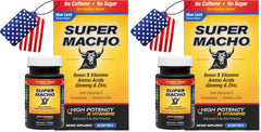 Super Macho high-potency B vitamins softgels bottle front, supporting daily energy.