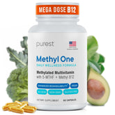 Super Natural Goods Purest methylated multivitamin bottle for daily energy and vitality