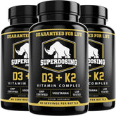 SuperDosing D3K2 bottle for daily wellness and easy use