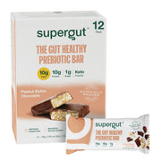 Supergut GLP-1 bar packaging in peanut butter chocolate flavor for on-the-go energy