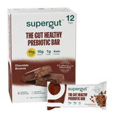 Supergut GLP-1 Bars Chocolate Brownie packaging highlights keto-friendly nutrition for on-the-go snacking.