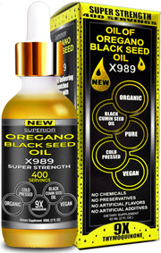SUPERIOR FULVIC HUMIC X935 oregano oil with black seed oil bottle for daily flavor and aroma
