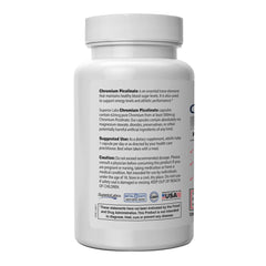Superior Labs Chromium Picolinate veggie capsules close-up for easy swallowing