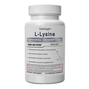 Superior Labs L-Lysine 500 mg capsules bottle closeup promotes immune support.