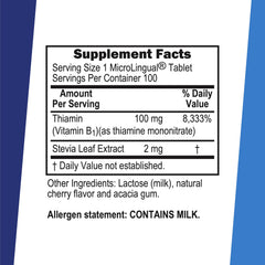 Superior Source B-1 tablets melting on the tongue for easy intake