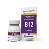 Superior Source No Shot B-12 dissolving tablet under tongue for fast energy support.